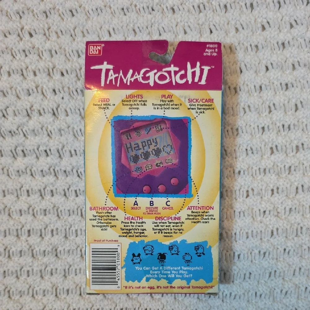 Used In The Box Black 1997 Vintage Original Tamagotchi